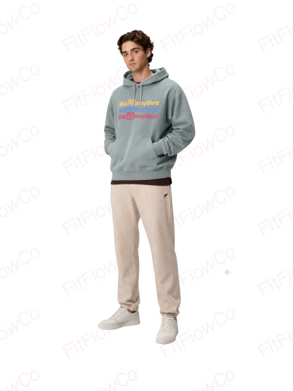 Disney Walt Disney World Hoodie S Seafoam Green Relaxed Retro Logo Pullover